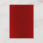 Carte De Visite Monogramme vertical blanc blanc rouge unique tenda (Dos)