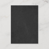 Carte De Visite Monogramme vertical gris unique tendance (Dos)