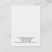 Carte De Visite Monogramme vertical rouge blanc unique à la mode (Dos)