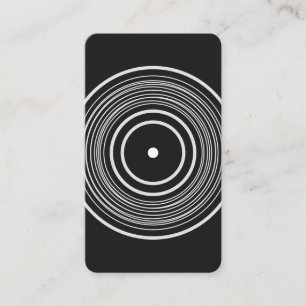 Carte De Visite Monogramme  Vertical Vinyl Record DJ