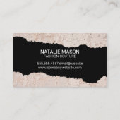 Carte De Visite Monogramme | Vieux mur | Effet Torn (Dos)