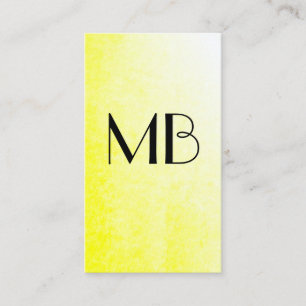 Carte De Visite Monogramme Vin jaune