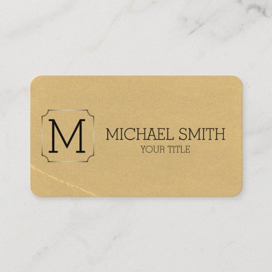 Carte De Visite Monogramme Vintage (Devant)