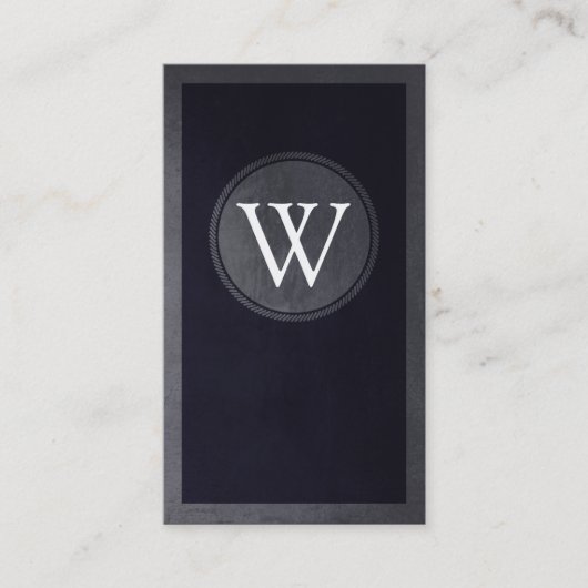 Carte De Visite Monogramme vintage (Devant)