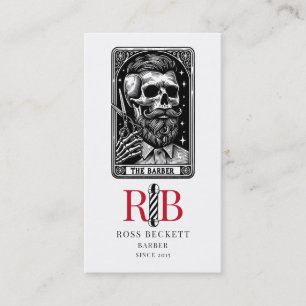 Carte De Visite Monogramme vintage du logo de Tarot de Barbre