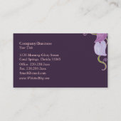 Carte De Visite Monogramme violet de gloire du matin (Dos)