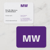 Carte De Visite Monogramme Visitenkarten (Devant / Derrière)