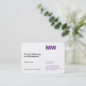 Carte De Visite Monogramme Visitenkarten (Debout devant)