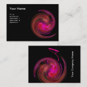 Carte De Visite MONOGRAMME VORTEX CLAIR Vibrant noir rose violet (Devant / Derrière)