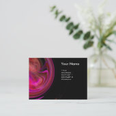 Carte De Visite MONOGRAMME VORTEX CLAIR Vibrant noir rose violet (Debout devant)
