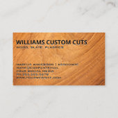 Carte De Visite Monogramme | Vue de table | Plan directeur et bois (Dos)