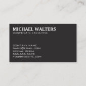 Carte De Visite Monogramme Wood Gold Metallic (Dos)