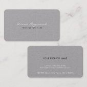 Carte De Visite monogrammed, moderne, élégant gris pro premium (Devant / Derrière)