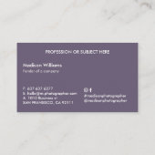 Carte De Visite monogrammed, nom, (Dos)