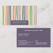 Carte De Visite monogrammed, nom, (Devant / Derrière)