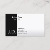 Carte De Visite monogrammed professionnel (Devant)