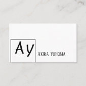 Carte De Visite Monogrammed Small Business Info (Devant)