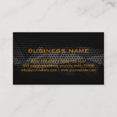 Carte De Visite Monogrammes métalliques en acier gris (Dos)