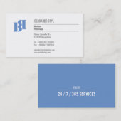 Carte De Visite Monogrammes modernes (Devant / Derrière)