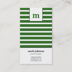 Carte de visite Monogrammes - Vert -