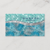 Carte De Visite Monographie de feuilles de parties scintillant en (Devant)