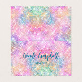 Carte De Visite Monographie de la fausse parties scintillant rose (Extérieur déplié)