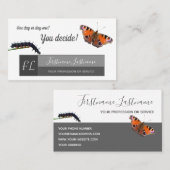 Carte De Visite Monographie de motivation du papillon Caterpillar (Devant / Derrière)