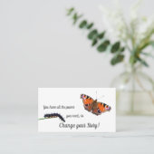 Carte De Visite Monographie de motivation du papillon Caterpillar (Debout devant)
