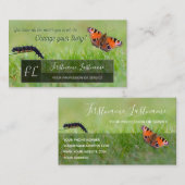 Carte De Visite Monographie de motivation du papillon Caterpillar (Devant / Derrière)