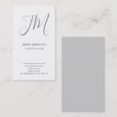 Carte De Visite Monographie d'écriture simple et moderne tendance (Devant / Derrière)
