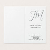 Carte De Visite Monographie d'écriture simple et moderne tendance (Extérieur déplié)