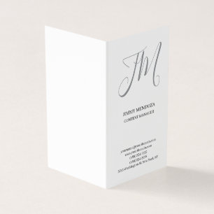 Carte De Visite Monographie d'écriture simple et moderne tendance
