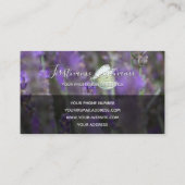 Carte De Visite Monographie du rectangle gris papillon en fleur de (Dos)