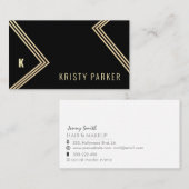 Carte De Visite Monographie géométrique professionnelle minimalist (Devant / Derrière)