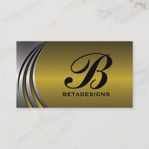 Carte De Visite Monographie métal gris argent, or accrocheur