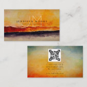 Carte De Visite Monographie professionnelle Monogramme Abstrait (Devant / Derrière)