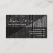 Carte De Visite Monographie triangle gris en planches de bois (Dos)