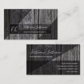 Carte De Visite Monographie triangle gris en planches de bois (Devant / Derrière)