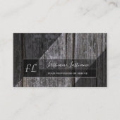 Carte De Visite Monographie triangle gris en planches de bois (Devant)