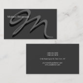 Carte de visite monographique contemporain classiq (Devant / Derrière)