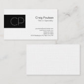 Carte de visite monographique Extraordinaire uniqu (Devant / Derrière)