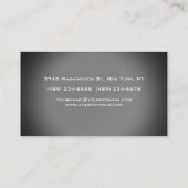 Carte de visite monographique gris chic unique (Dos)