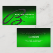 Carte de visite monographique gris-noir vert (Devant / Derrière)
