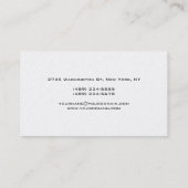 Carte de visite monographique gris tendance (Dos)