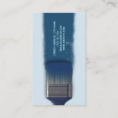 Carte De Visite Monotone bleu de couverture de trace de pinceau de (Dos)