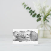 Carte De Visite Monotone simple couleur aquarelle brosse (Debout devant)