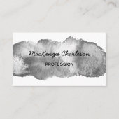 Carte De Visite Monotone simple couleur aquarelle brosse (Devant)