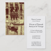 Carte De Visite Monotone vénitien aux nuances du brun et de la (Devant / Derrière)