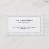 Carte De Visite Monotones blancs Nettoyer les Damas florales 2 (Dos)