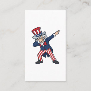 Carte De Visite Monsieur patriotique Dabbing Design vectoriel vint